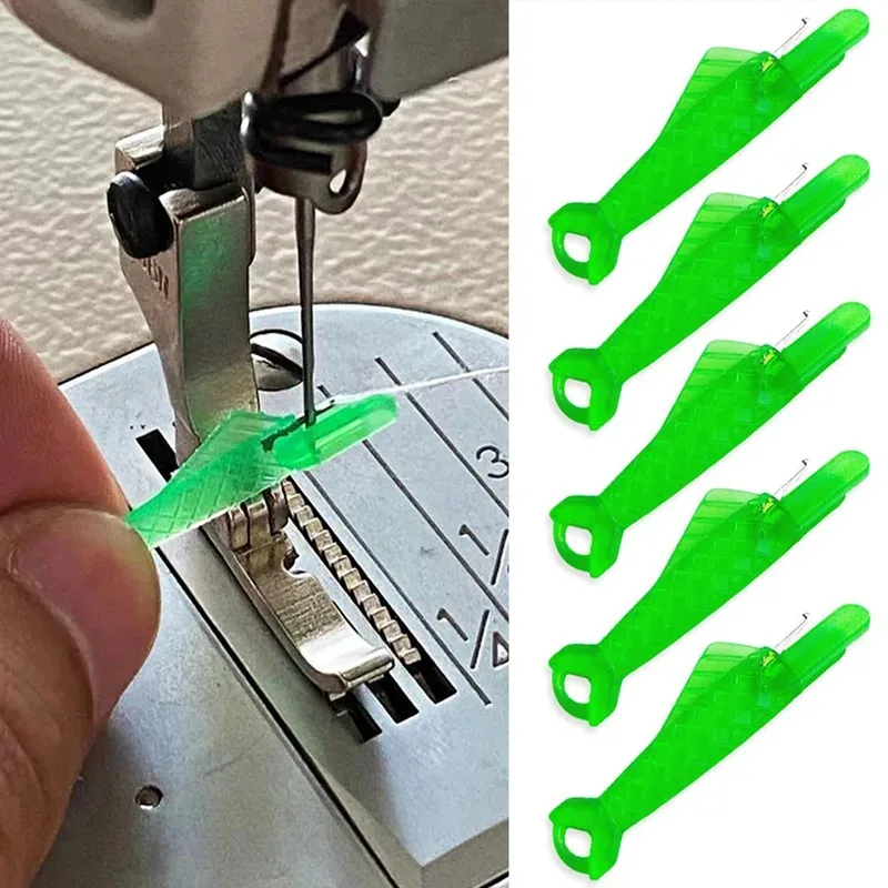 Needle Threader Tool - ที่ร้อยด้ายอัตโนมัติ 10/20/30 ชิ้น อุปกรณ์เย็บผ้า DIY สีเขียว
