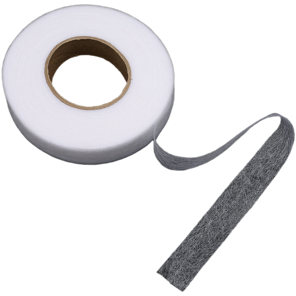 Hem Tape Fusible - เทปกาวร้อนชนิดสองหน้าสีขาว PA สำหรับเย็บชายเสื้อ กางเกง งานฝีมือ DIY