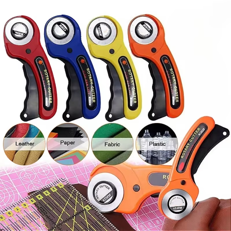 Textile Sewing Kit - มีดตัดผ้าแบบล้อหมุน 45 มม. มีดตัดหนัง กระดาษ ผ้า