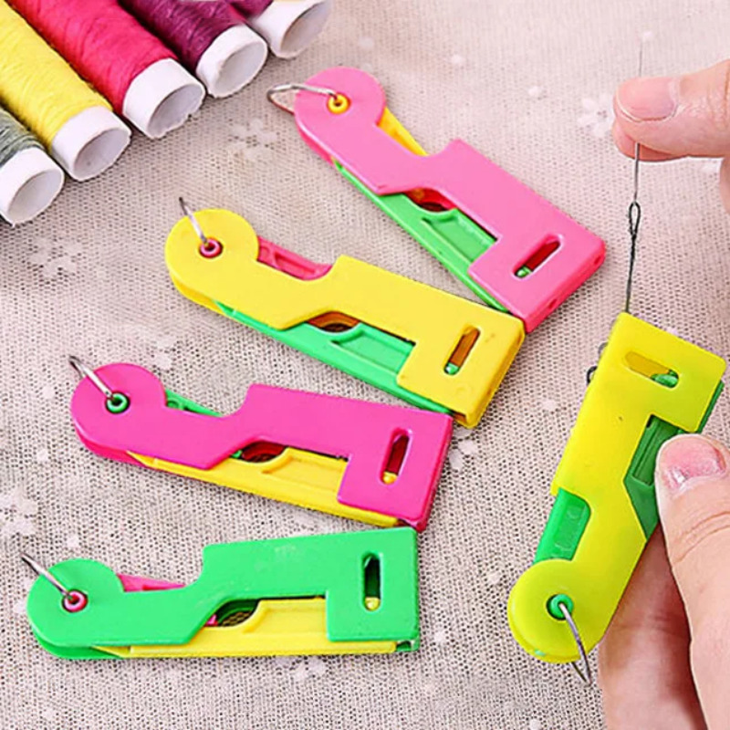 Needle Threader Tool - ที่ร้อยด้ายอัตโนมัติคุณภาพสูง 1 ชิ้น สำหรับผู้สูงอายุ ใช้งานสะดวก ด้ามจับพลาสติก