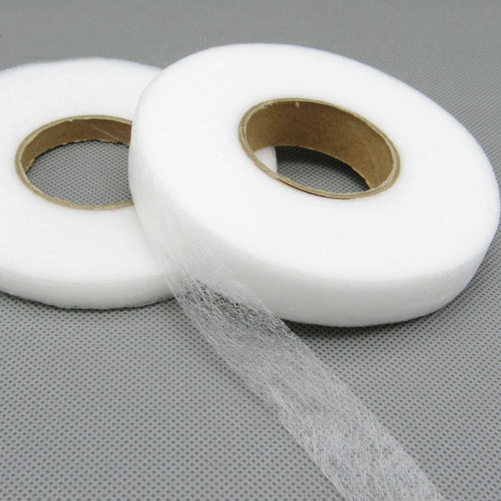 Hem Tape Fusible - เทปสองหน้าชนิดไม่ทอสำหรับติดผ้า 4 ม้วน สำหรับเสริมความแข็งแรงของตะเข็บ ปลอกหมอน ผ้าม่าน