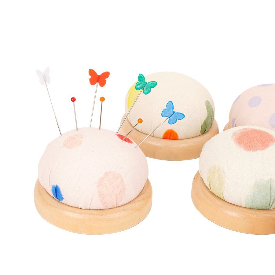 Sewing Pin Cushion - 1 PC ขนาดเล็กสไตล์สดผ้าเย็บเครื่องมืออุปกรณ์เสริม Cross-Stitch เข็ม Keeper,