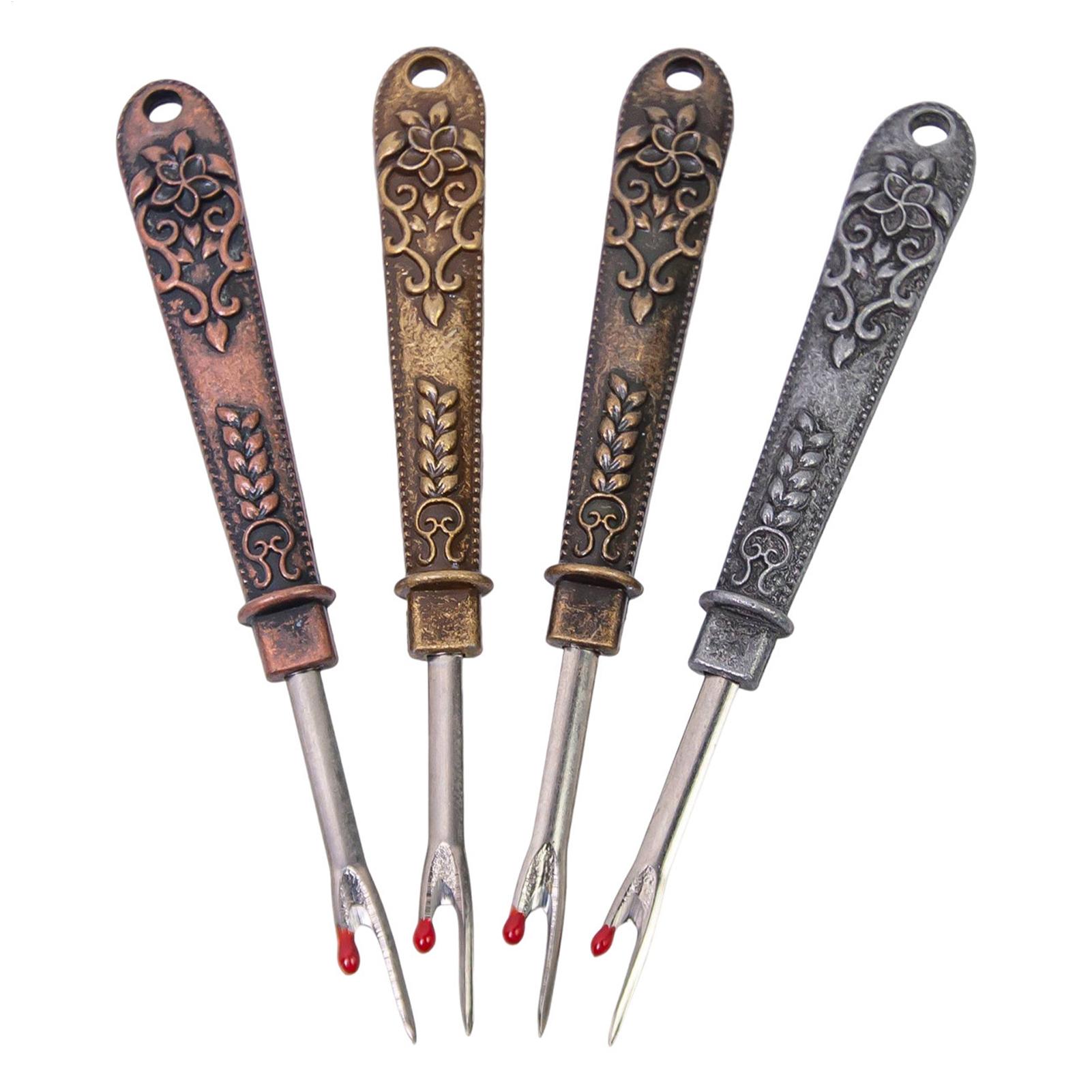 Seam Ripper Tool - ที่ตัดด้ายอเนกประสงค์ ที่แกะตะเข็บแบบวินเทจ ที่แกะตะเข็บ ที่ถอนด้าย พร้อมฝาครอบ อุปกรณ์เย็บผ้า