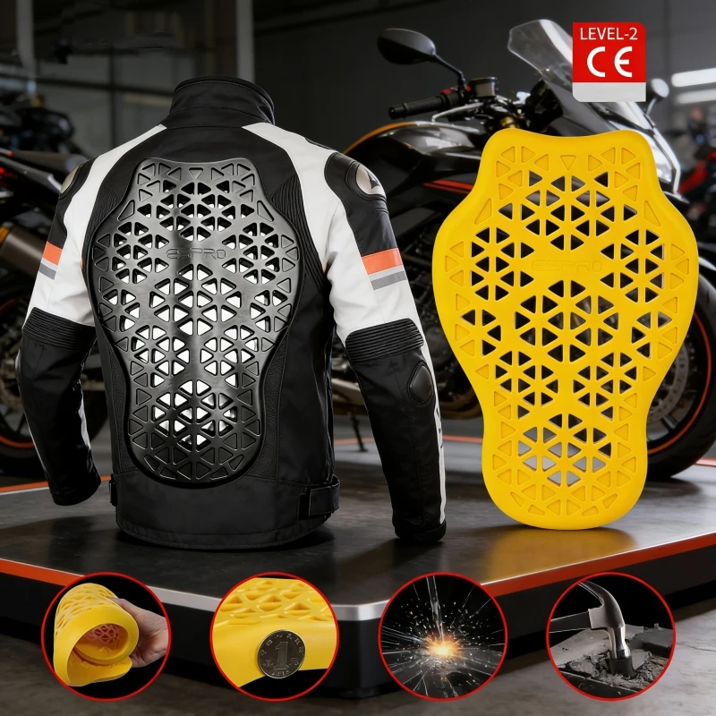 Shoulder Pad Set In - ชุดอุปกรณ์ป้องกันสำหรับรถจักรยานยนต์: แผ่นป้องกันหลัง ไหล่ ข้อศอก 5 ชิ้น;