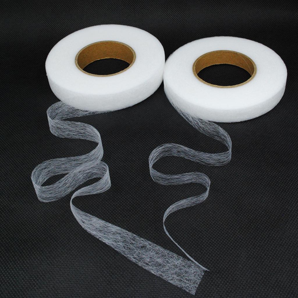 Hem Tape Fusible - เทปติดขอบผ้าแบบรีดติด 2 ม้วน ไม่ต้องเย็บ เทปติดขอบผ้าแบบหลอมละลาย สำหรับกางเกง
