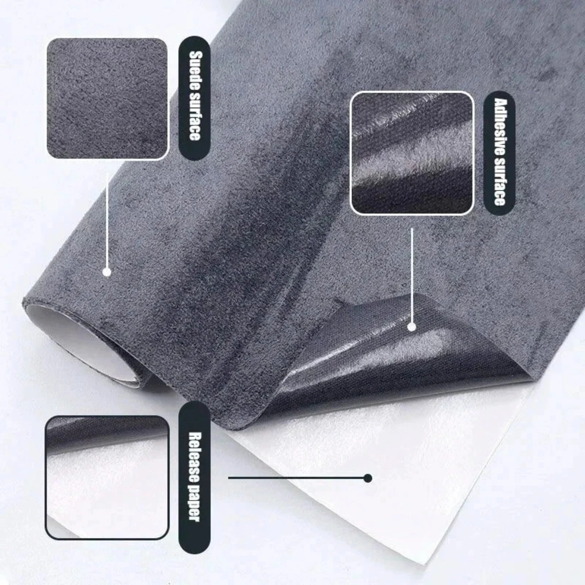 ผ้าหนังกลับหลากสีแบบมีกาวในตัว - Fabric Glue Bond บทวิจารณ์และราคา
