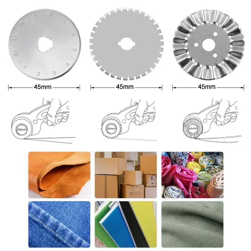 มีดตัดผ้าแบบล้อหมุน 45 มม. มีด - Textile Sewing Kit บทวิจารณ์และราคา