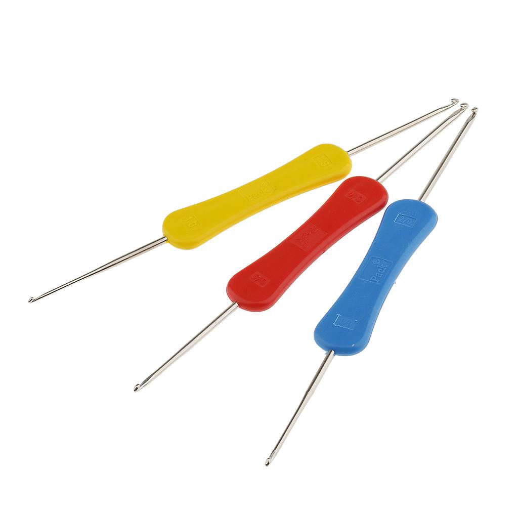 3 ผสม Double Ended Grip โครเชต - Textile Sewing Kit บทวิจารณ์และราคา