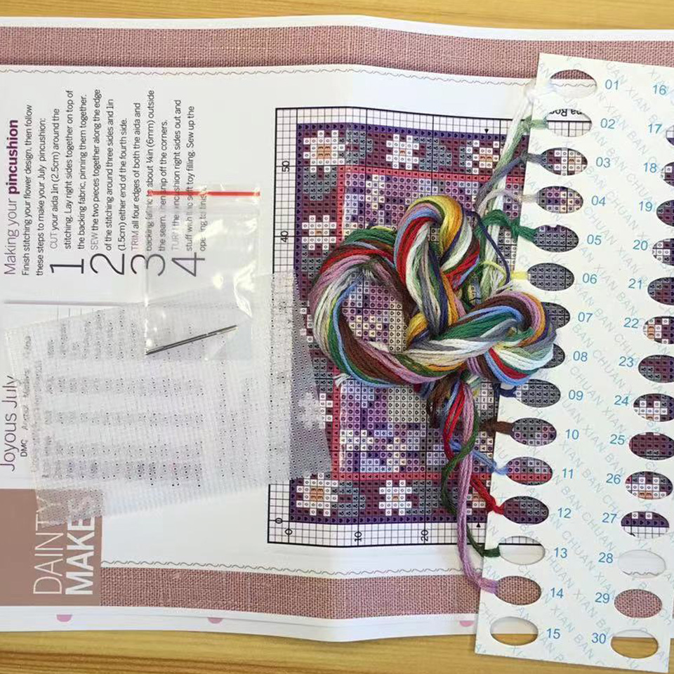 ชุดงานปักครอสติชเบาะปักหมุดชุด - Sewing Pin Cushion บทวิจารณ์และราคา